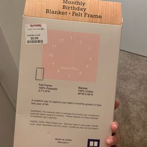 Baby girl/ girl decor and month blanket!